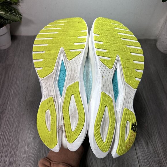 Hoka One One Men’s Mach X 1141450 WBGL White Running Shoes Teal Size 10 D main image 4